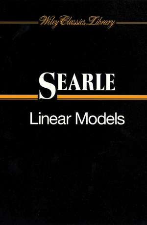 Linear Models de SR Searle