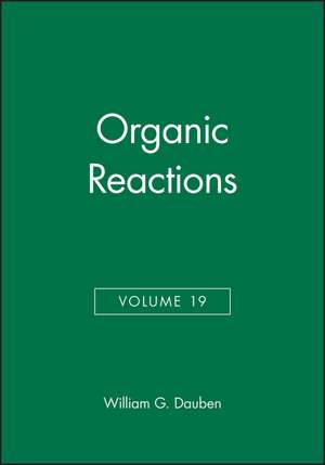 Organic Reactions V19 de W Dauben