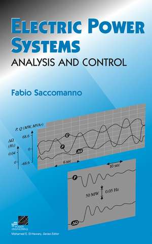 Electric Power Systems – Analysis and Control de F Saccomanno