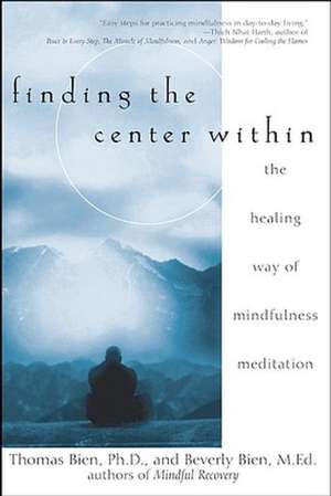 Finding the Center Within: The Healing Way of Mindfulness Meditation de Thomas Bien