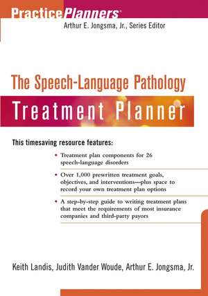 The Speech–Language Pathology Treatment Planner de AE Jongsma