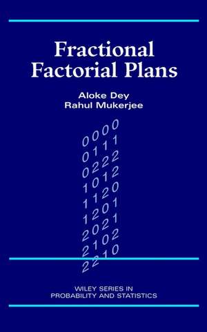 Fractional Factorial Plans de A Dey