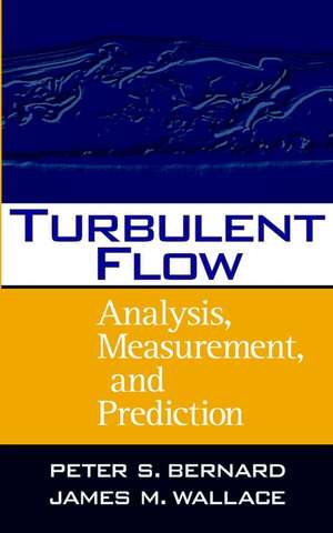 Turbulent Flow – Analysis, Measurement & Prediction de PS Bernard