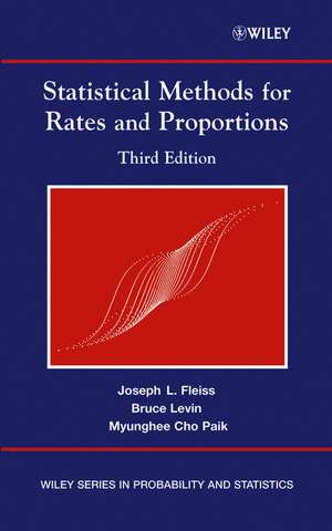 Statistical Methods for Rates and Proportions 3e de J Fleiss