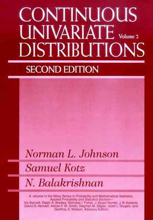 Continuous Univariate Distributions, Volume 2 de Norman L. Johnson