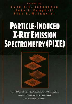 Particle–Induced X–Ray Emission Spectrometry de SAE Johansson