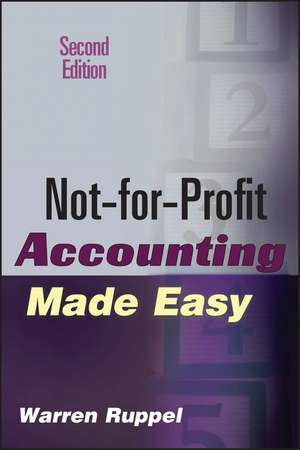 Not–for–Profit Accounting Made Easy 2e de W Ruppel