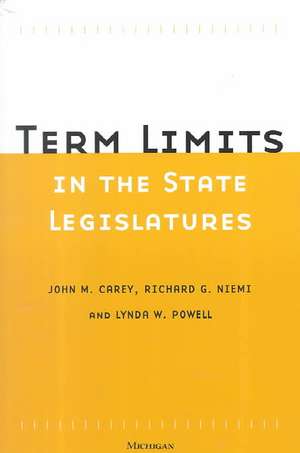 Term Limits in State Legislatures de John M. Carey