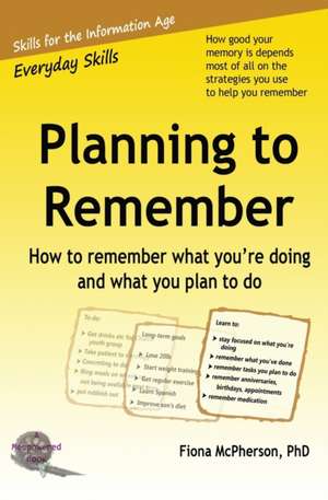 Planning to Remember de Fiona Mcpherson