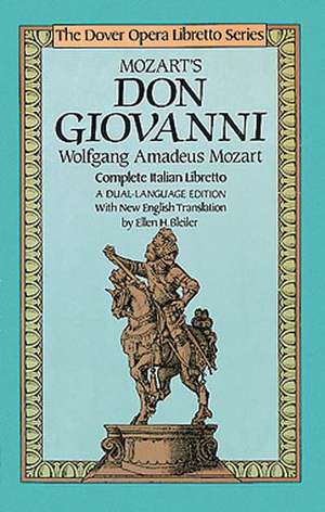 Mozart's Don Giovanni (Opera Libretto Series) de Wolfgang Amadeus Mozart