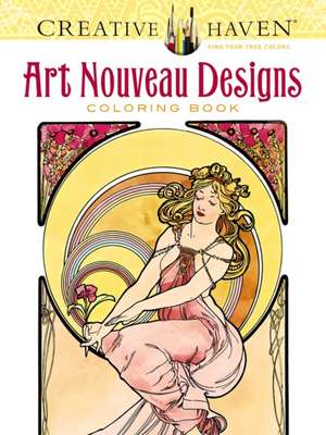 Creative Haven Art Nouveau Designs Coloring Book de Alphonse Maria Mucha