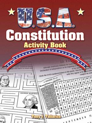 U.S.A. Constitution Activity Book de Tony J. Tallarico