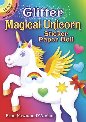 Glitter Magical Unicorn Sticker Paper Doll de Fran Newman-D'Amico