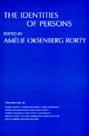 Identities of Persons de Rorty