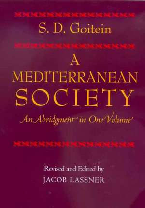 A Mediterranean Society – An Abridgement in One Volume de S. D. Goitein