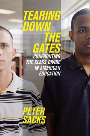 Tearing Down the Gates: Confronting the Class Divide in American Education de Peter Sacks