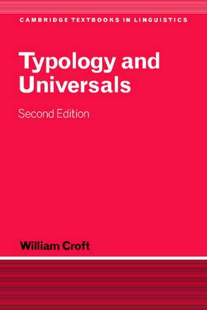 Typology and Universals de William Croft