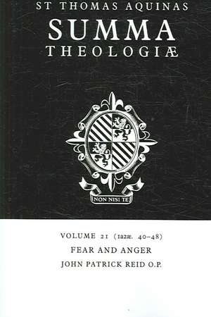 Fear and Anger de Thomas Aquinas