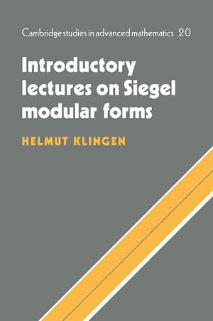 Introductory Lectures on Siegel Modular Forms de Helmut Klingen