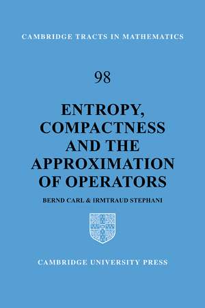 Entropy, Compactness and the Approximation of Operators de Bernd Carl