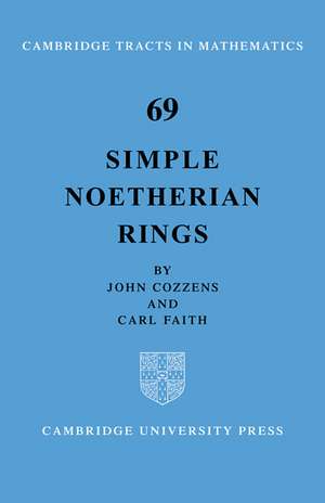 Simple Noetherian Rings de John Cozzens