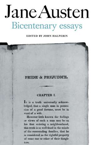 Jane Austen: Bicentenary Essays de John Halperin