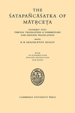 The Satapancasatka of Matrceta de D. R. Shackleton-Bailey