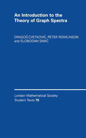 An Introduction to the Theory of Graph Spectra de Dragoš Cvetković