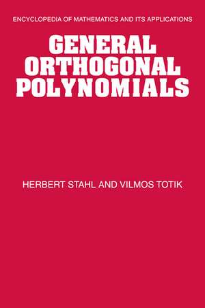 General Orthogonal Polynomials de Herbert Stahl