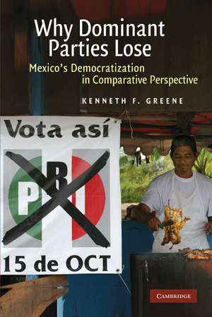 Why Dominant Parties Lose: Mexico's Democratization in Comparative Perspective de Kenneth F. Greene