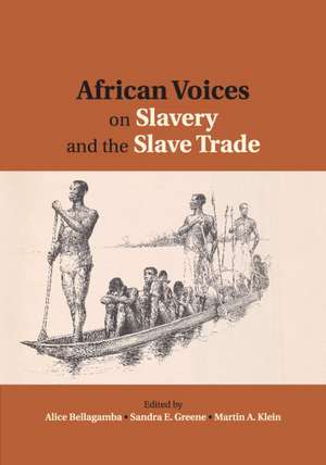 African Voices on Slavery and the Slave Trade: Volume 2, Essays on Sources and Methods de Alice Bellagamba