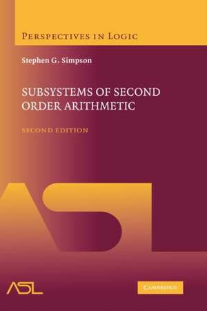 Subsystems of Second Order Arithmetic de Stephen G. Simpson