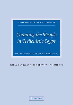 Counting the People in Hellenistic Egypt 2 Volume Paperback Set de Willy Clarysse