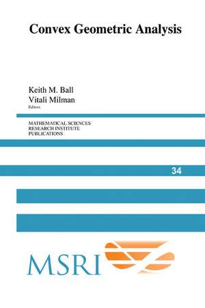 Convex Geometric Analysis de Keith M. Ball