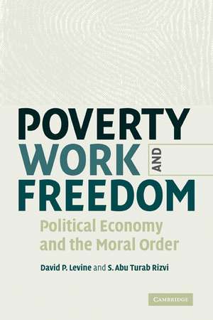 Poverty, Work, and Freedom: Political Economy and the Moral Order de David P. Levine