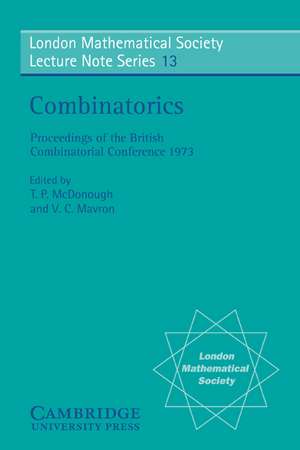 Combinatorics de T. P. McDonough