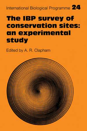 The IBP Survey of Conservation Sites: An Experimental Study de A. R. Clapham