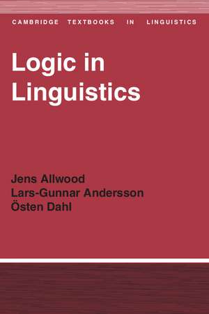 Logic in Linguistics de Jens Allwood