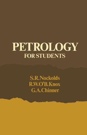 Petrology for Students de S. R. Nockolds