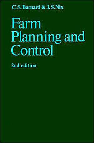 Farm Planning and Control de C. S. Barnard