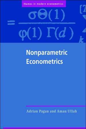 Nonparametric Econometrics de Adrian Pagan