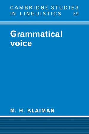 Grammatical Voice de M. H. Klaiman