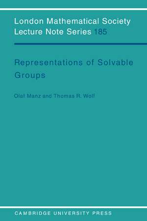 Representations of Solvable Groups de Olaf Manz