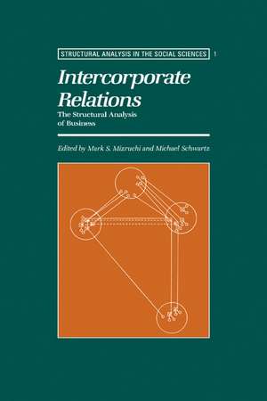 Intercorporate Relations: The Structural Analysis of Business de Mark S. Mizruchi