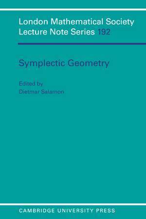 Symplectic Geometry de Dietmar Salamon