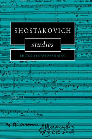 Shostakovich Studies de David Fanning