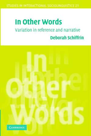 In Other Words de Deborah Schiffrin