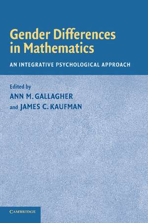 Gender Differences in Mathematics: An Integrative Psychological Approach de Ann M. Gallagher