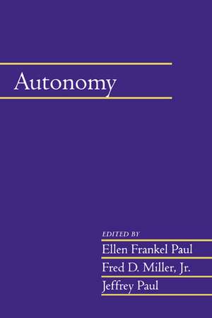 Autonomy de Ellen Frankel Paul