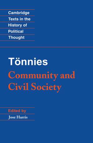 Tönnies: Community and Civil Society de Ferdinand Tönnies